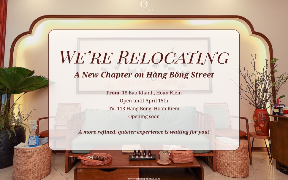 A New Chapter of Tranquility: Orient Spa is Moving!